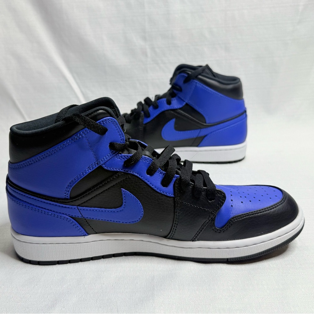 Nike Air Jordan 1 Mid Men's Size 10.5 Hyper Royal Blue Black 554724-077